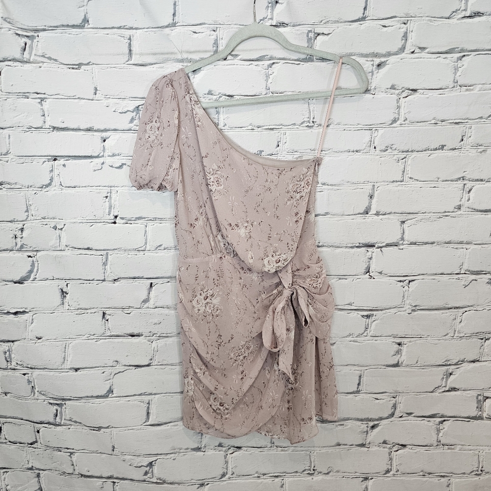 Loveshackfancy Peyton One Shoulder Silk Dress - Picture 2 of 8
